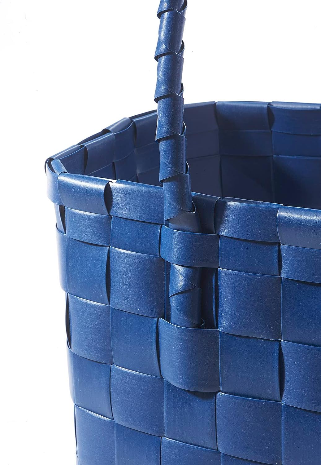 Kobolo Tasche Einkaufstasche Einkaufskorb geflochten Kunststoff Shopper - MARE XXL - blau