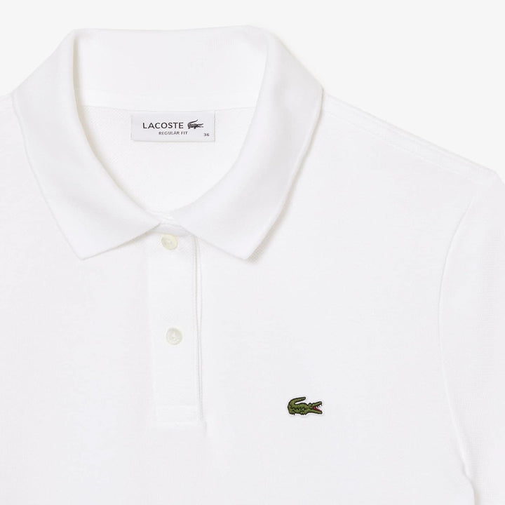 Lacoste Damen Polo-Shirt Kurzarm PF7839, Frauen Polo-Hemd,2 Knopf,Regular Fit 40 Blanc, 40 Blanc