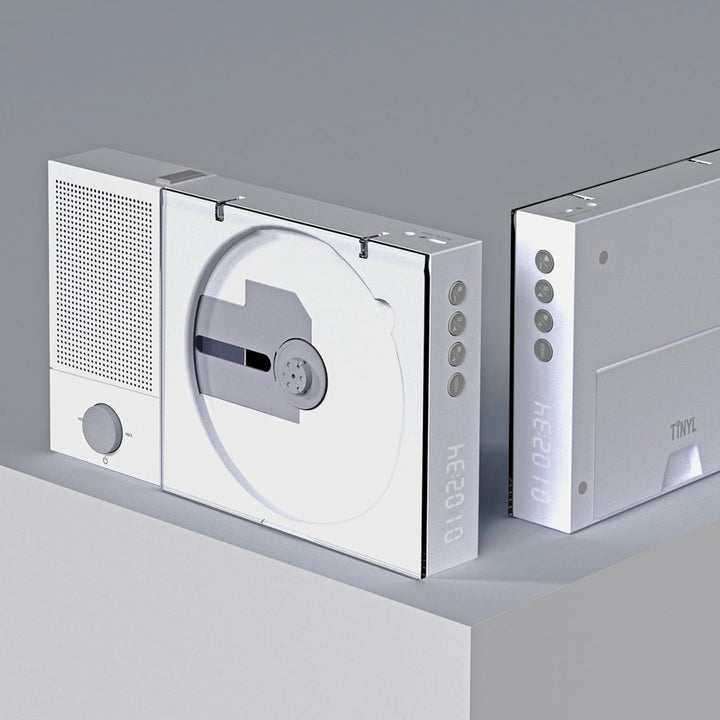 Tinyl Split: 3-in-1-CD-Player, abnehmbarer Bluetooth-Lautsprecher und CD-Player, tragbar, wiederaufl