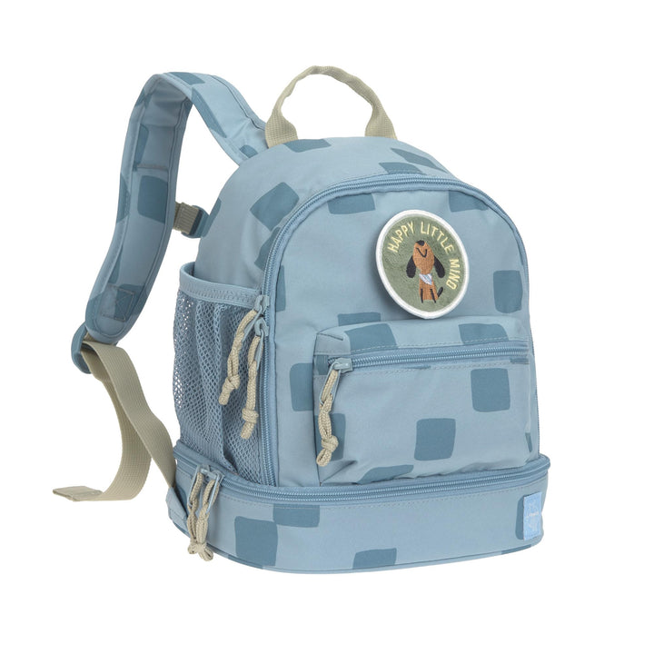 LÄSSIG Mini Kinderrucksack 6,5L ab 3 Jahren Pattern Party blue Blau, Blau