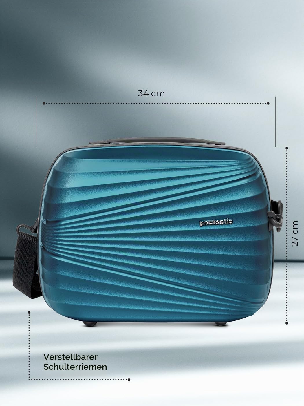 Hartschalen Handgepäck Kosmetik-Koffer | Stabiles Beauty-Case mit Aufsteckfunktion | 34 x 17 x 27 cm