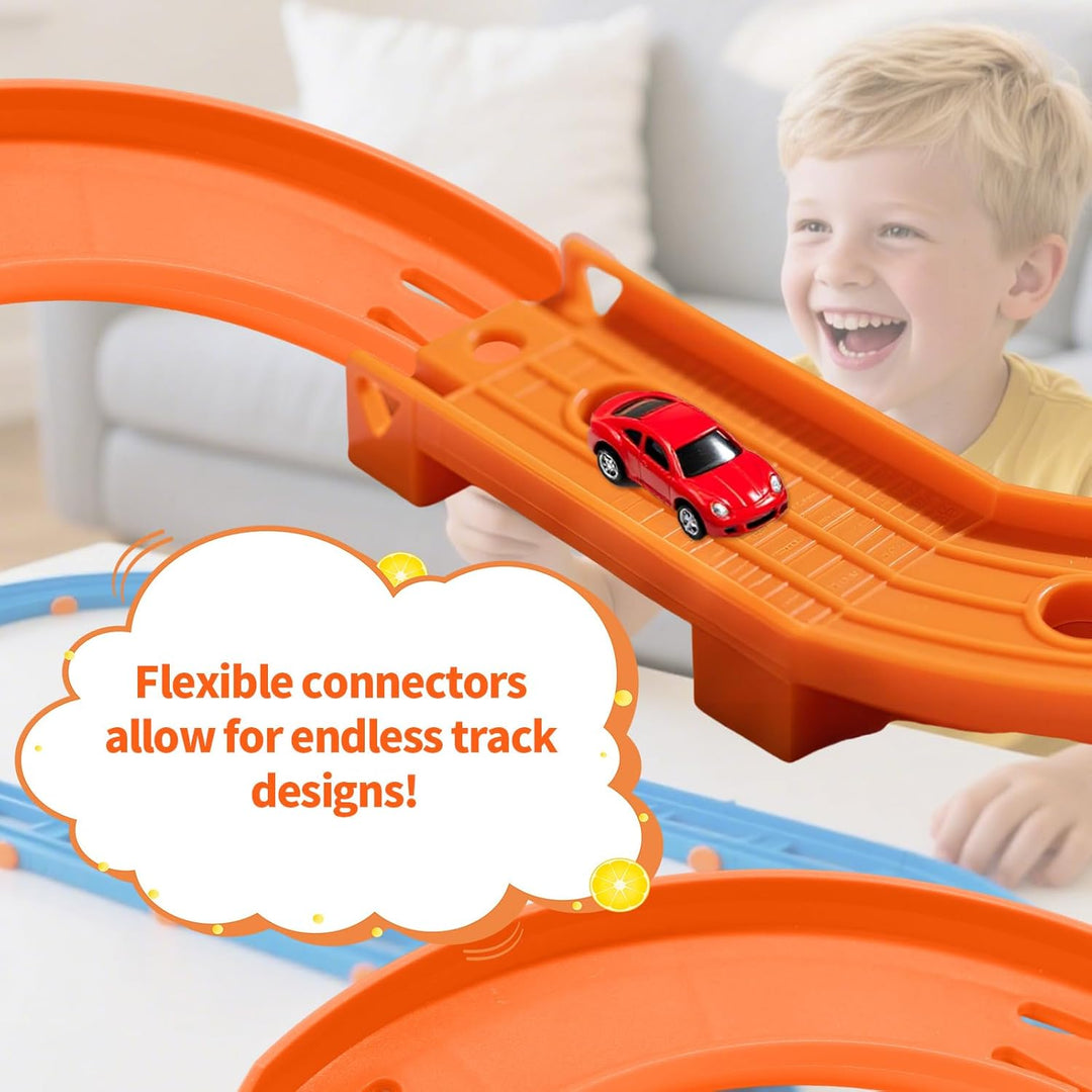 6stk Kurven Gleisverbinder für Hot Wheels, Prämie ABS 90 Grad Kurven Bahn Zubehör Rennstreckenkompon