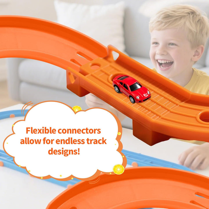 4stk Kurven Gleisverbinder für Hot Wheels, Prämie ABS 90 Grad Kurven Bahn Zubehör Rennstreckenkompon