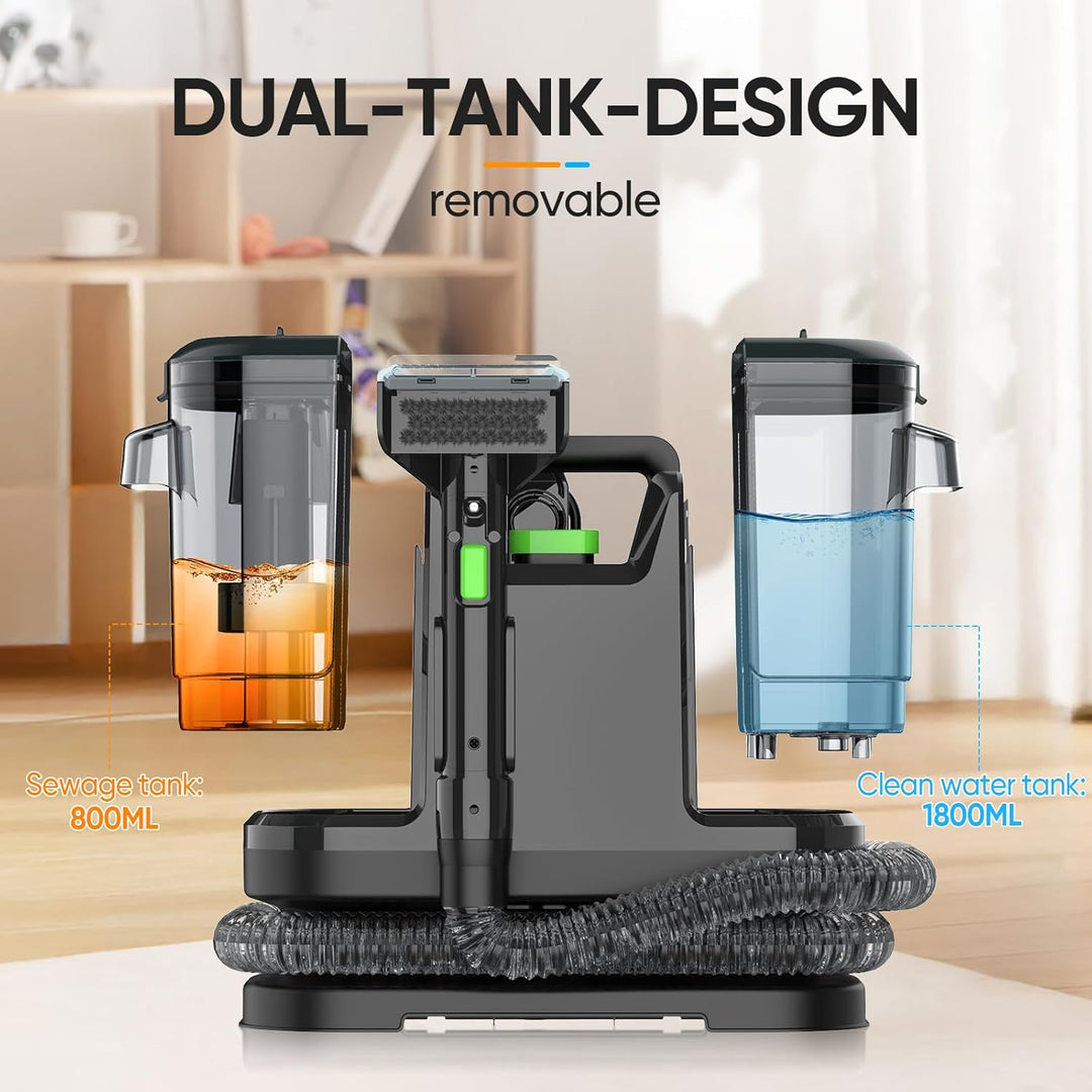 Waschsauger Teppichreiniger, 12Kpa Nasssauger Polsterreiniger, Fleckenreiniger für Teppich, Sofa, Vo