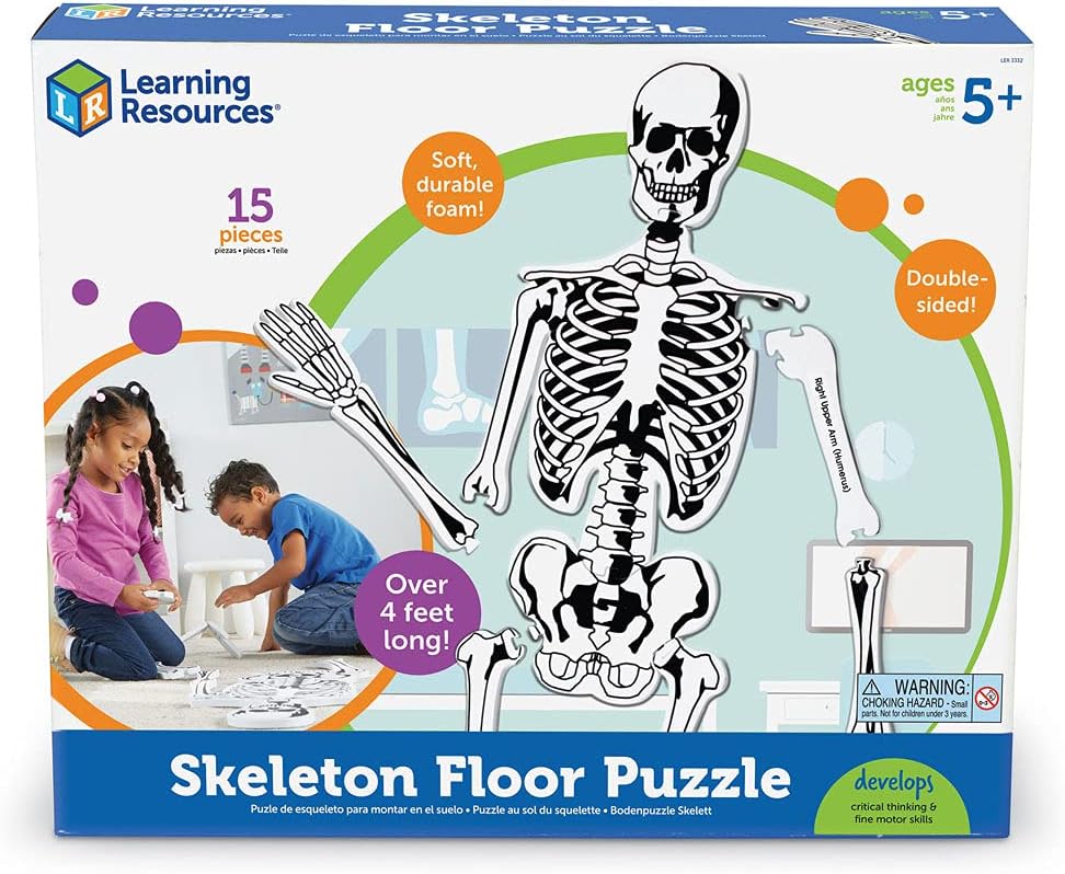 Learning Resources Bodenpuzzle Skelett aus Schaumstoff, Skelett