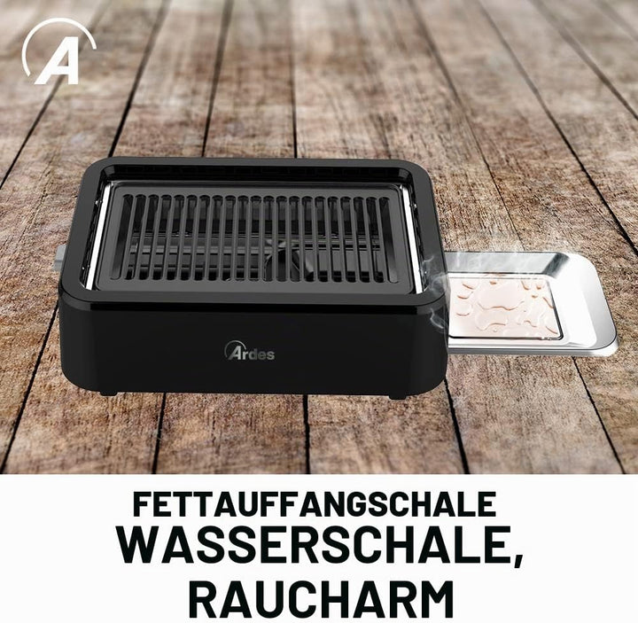 ARDES - ARGRILL01 Rauchfreier Elektrogrill GRILL AMO, BBQ, Rauchfrei, Infrarotheizung 1100 W, Tragba