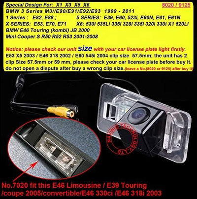 Navinio Auto Kofferraum Griff Rückfahrkamera Replacement for BMW X1 X3 X5 X6 M3/E46/E46CSL/E90/E91/E