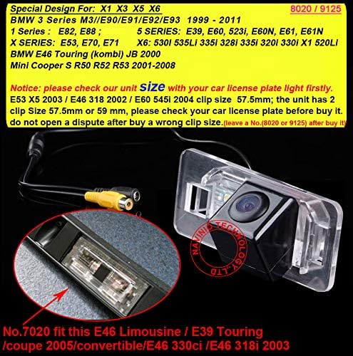 Navinio Auto Kofferraum Griff Rückfahrkamera Replacement for BMW X1 X3 X5 X6 M3/E46/E46CSL/E90/E91/E