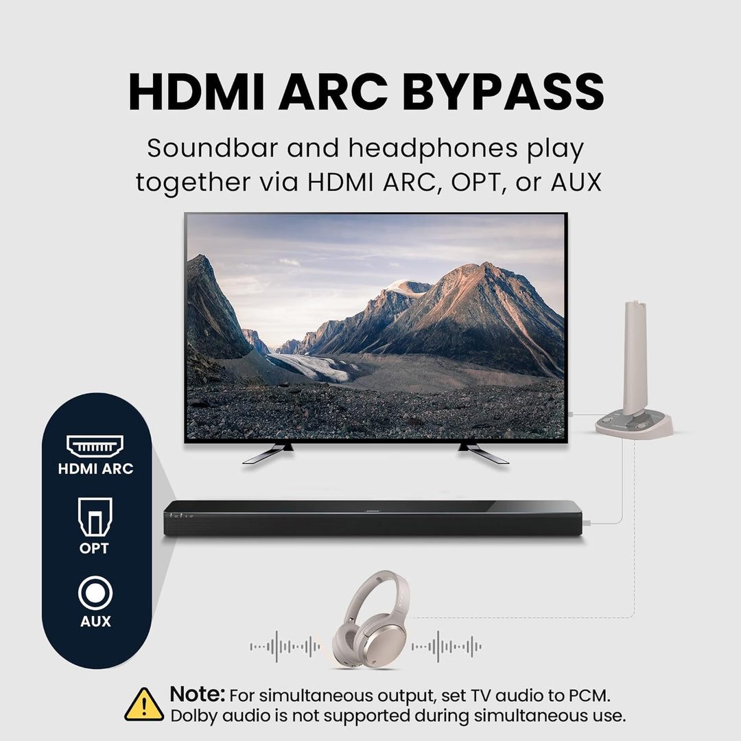 Avantree Crescendo Me – Personalisierte Funkkopfhörer Kabellos für Fernseher &amp; Senioren, TV Kopfhöre