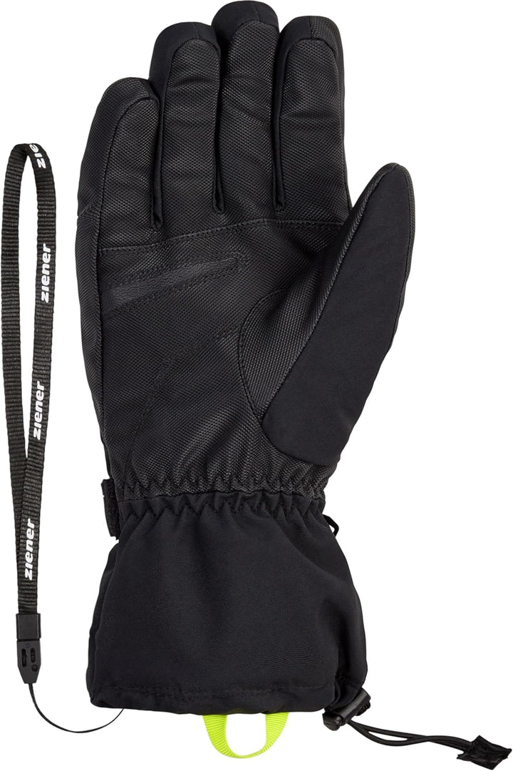 Ziener Herren Gentian Ski-Handschuhe/Wintersport | wasserdicht, Lange Stulpe 9.5 Schwarz, 9.5 Schwar