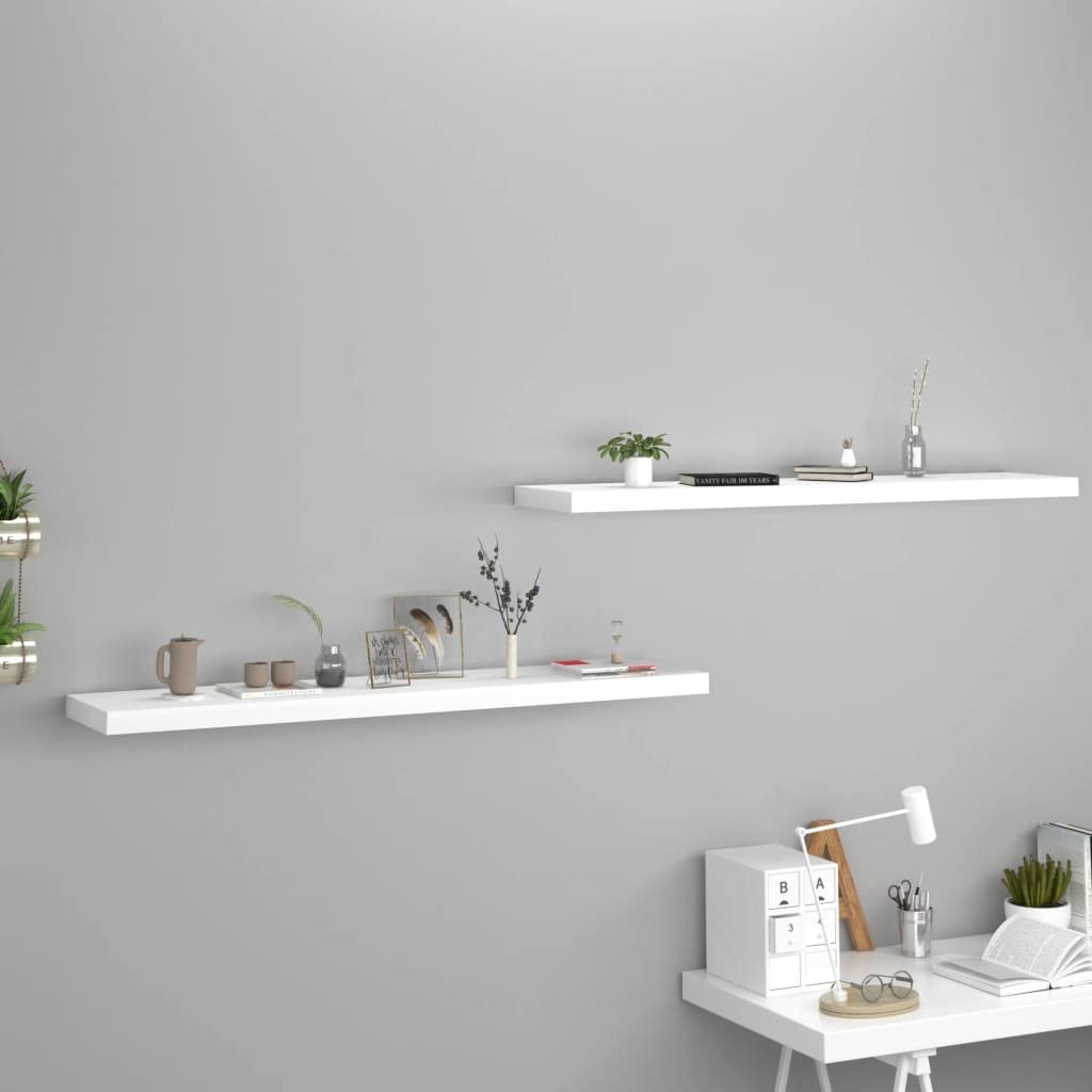 FIRBNUS 2 STK. Floating Wall Shelf 120x23,5x3,8 cm Hängeregal Schweberegal Wandregale Regale Regalbo