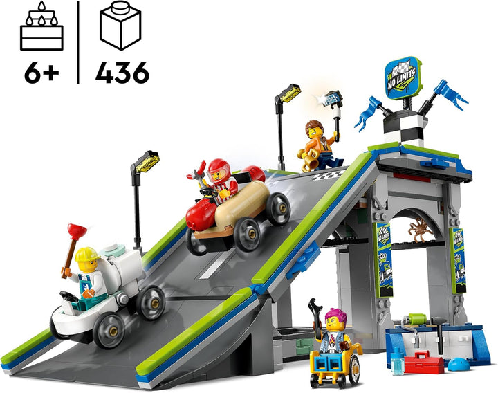 LEGO City Keine Limits: Seifenkistenrennen mit Rampe - Bauspielzeug für Jungen und Mädchen ab 6 Jahr