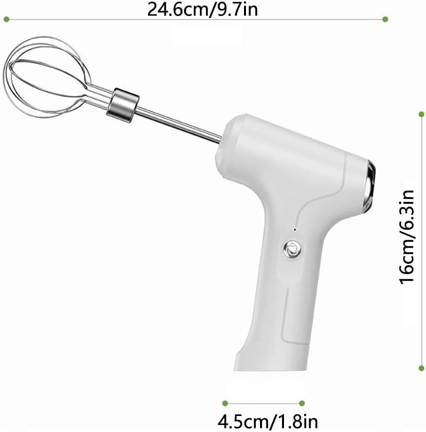 Elektrischer Schneebesen, Tragbarer Handmixer USB Wiederaufladbare Handheld -Eierschläger für Schlag
