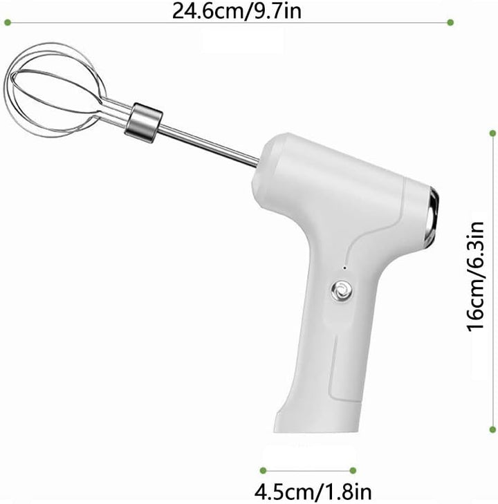 Elektrischer Schneebesen, Tragbarer Handmixer USB Wiederaufladbare Handheld -Eierschläger für Schlag