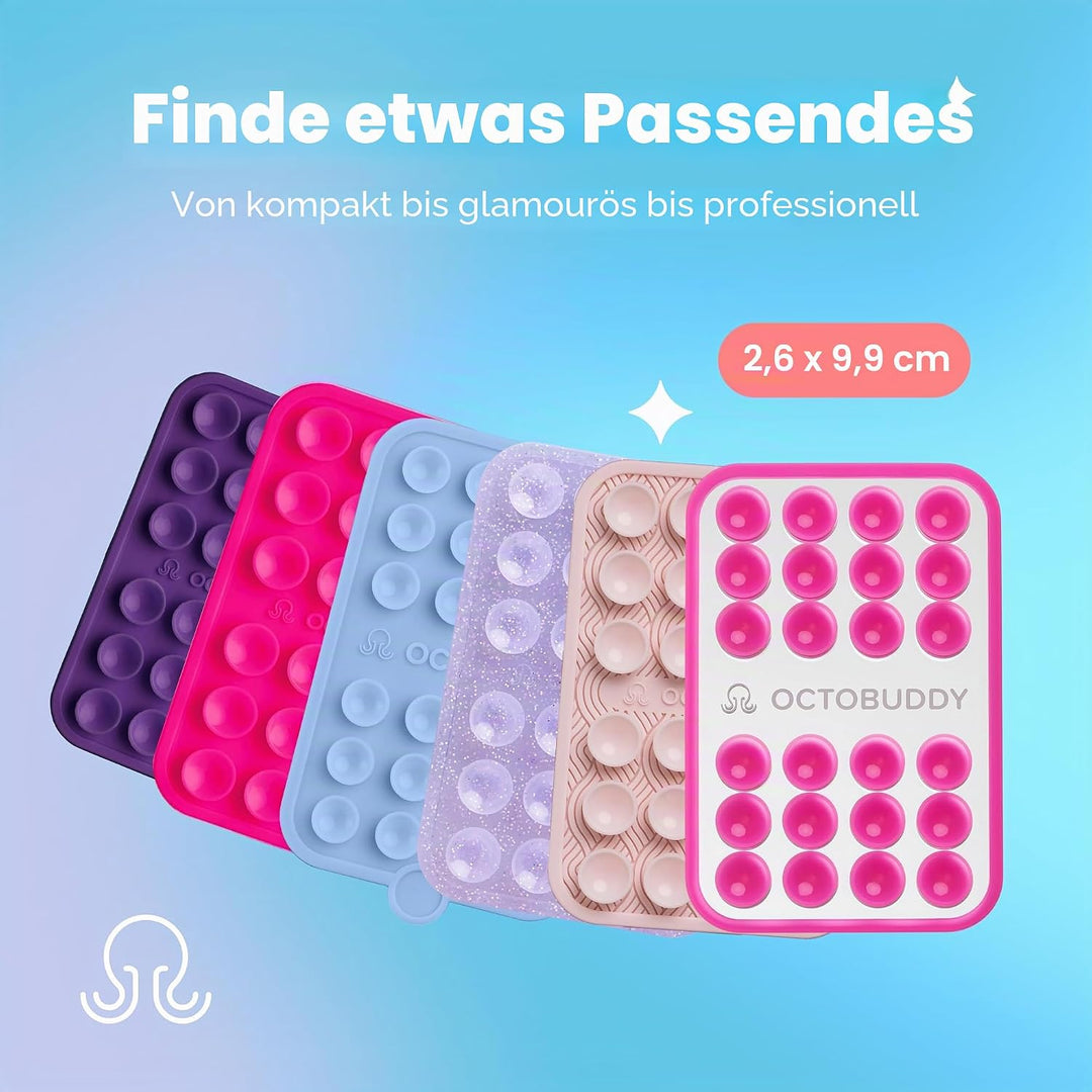 OCTOBUDDY Mirror - Silikon-Saugnapf Halterung fürs Handy mit Spiegel – rutschfeste Saugnapfhalterung