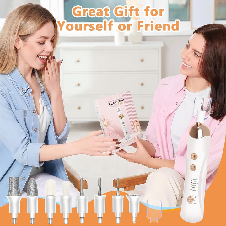 Nagelfräser Kabellos, Elektrische Nagelfeile, Nagelfräser für Gelnägel, Maniküre Set Elektrisch mit