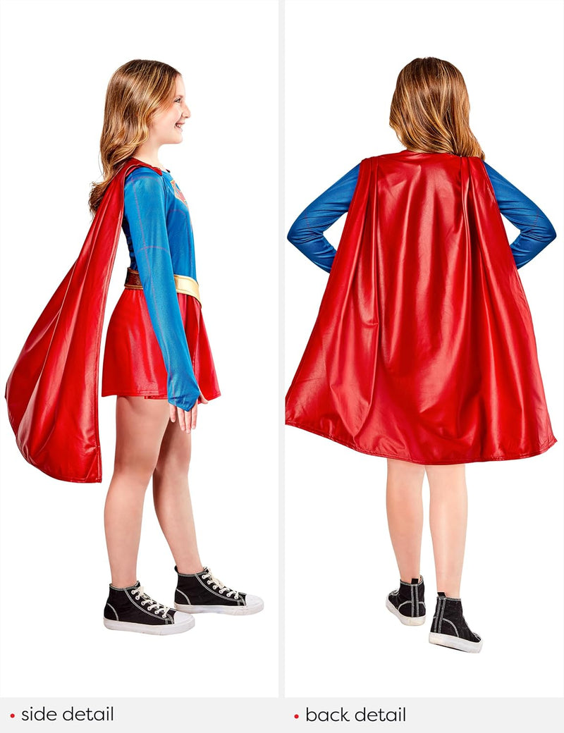 Rubies Offizielles DC Comics Supergirl TV Series Deluxe Kostüm für Mädchen, Schwarz/Rot, L, L