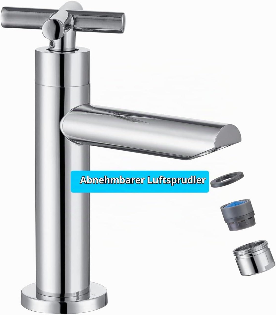 Tondiy Kaltwasserhahn Gäste WC Wasserhahn nur Kaltwasser, Kaltwasserarmatur Bad Kaltwass Standventil