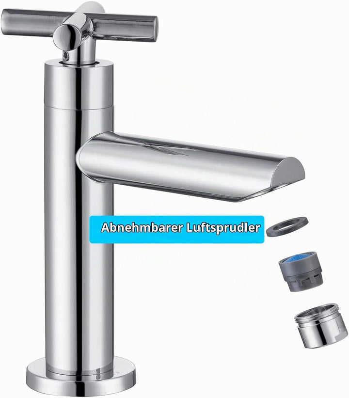 Tondiy Kaltwasserhahn Gäste WC Wasserhahn nur Kaltwasser, Kaltwasserarmatur Bad Kaltwass Standventil