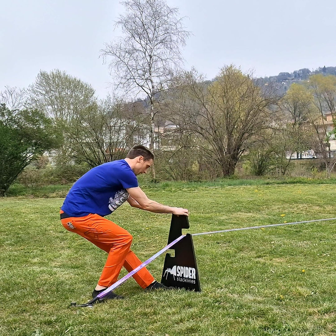 Outdoor-Kit Custom Slackline für Anfänger - für den Einsatz im Freien ohne Bäume - Enthält: 1 indivi