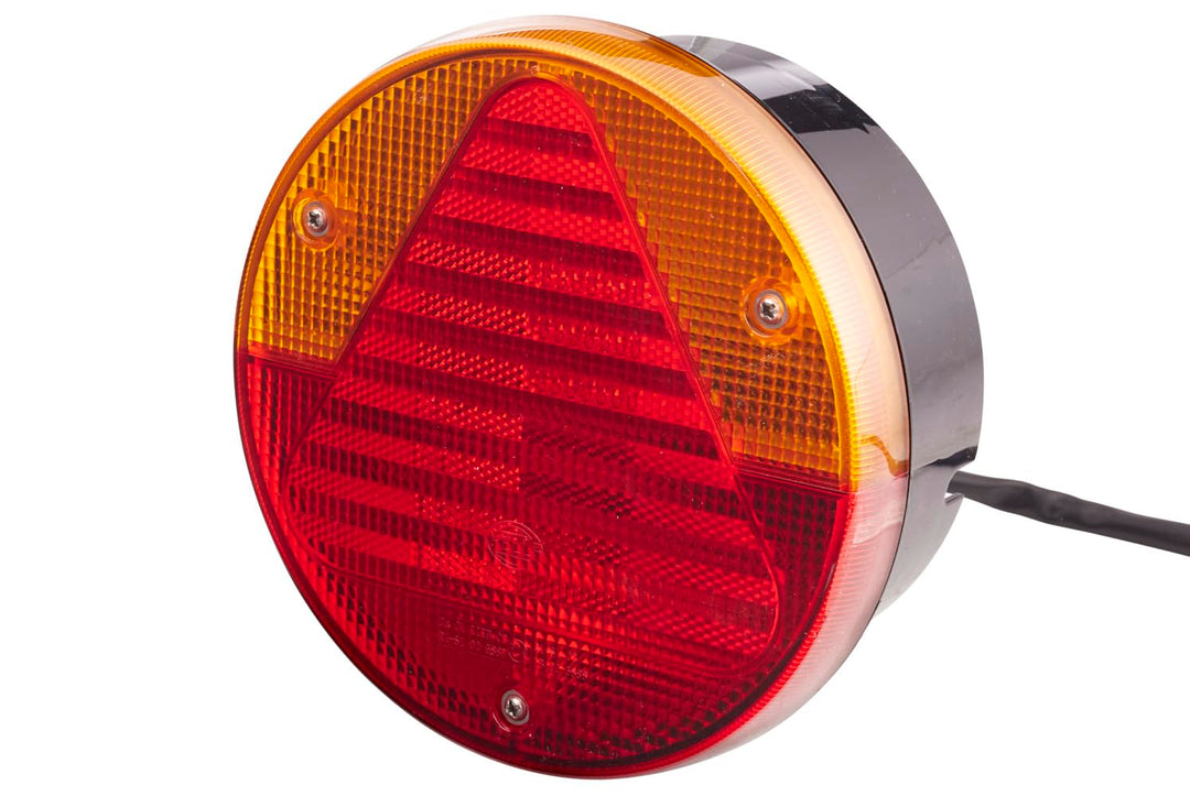 HELLA - Heckleuchte - Hybrid - 12V - Anbau/geschraubt - Lichtscheibenfarbe: rot/gelb - LED-Lichtfarb