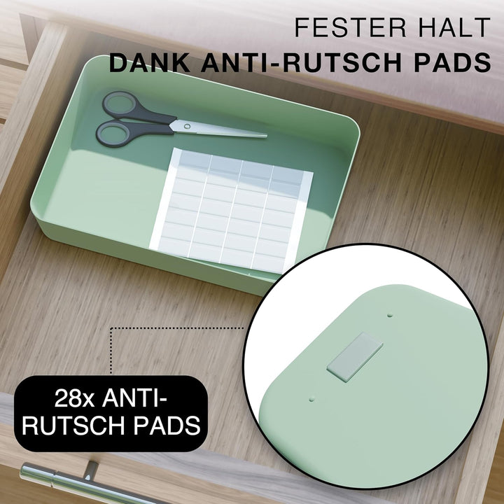 VMbathrooms Schubladen Organizer Set für jeden Bedarf | Praktische Schreibtisch Sortierboxen | Schub