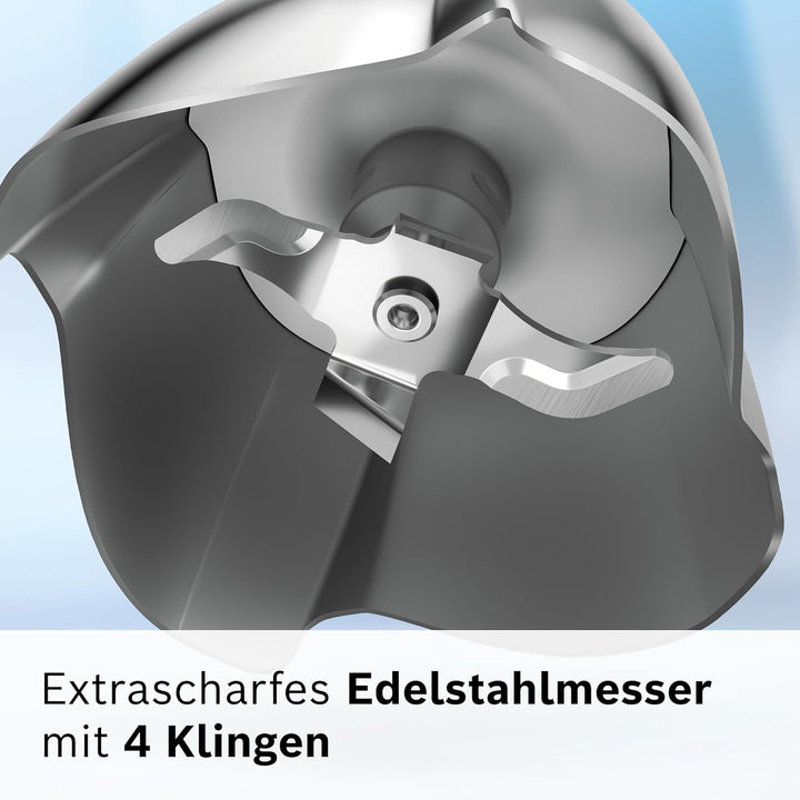 Bosch Stabmixer ErgoMaster Serie 6, einhändig bedienbar, 4 Edelstahl-Klingen, Zerkleinerer, Schneebe