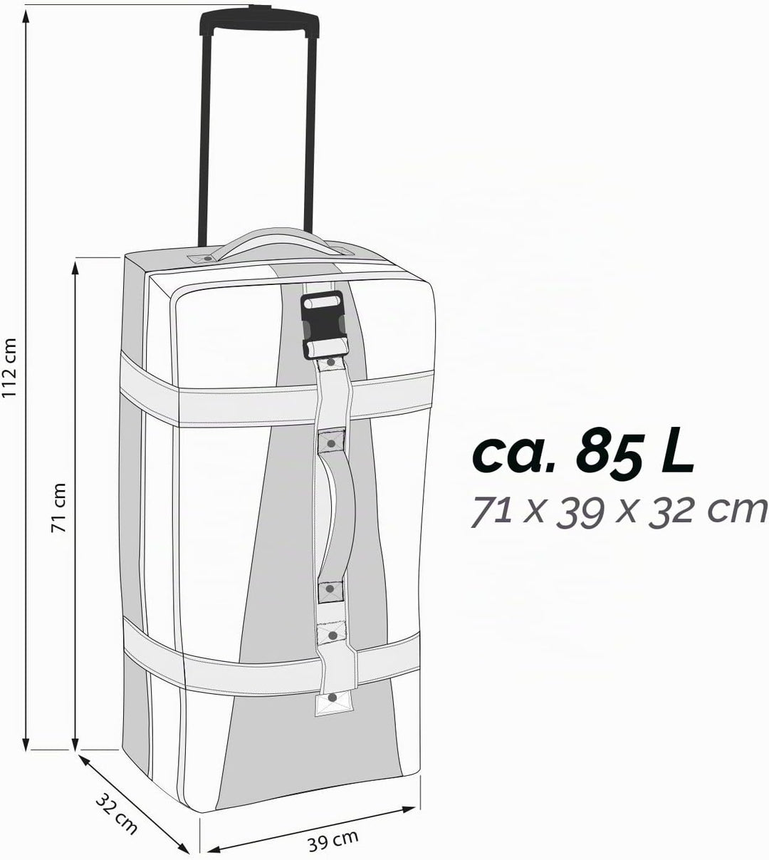 BoGi Bag Reisetrolley Koffer Schwarz Grün L, Schwarz Gr&amp;