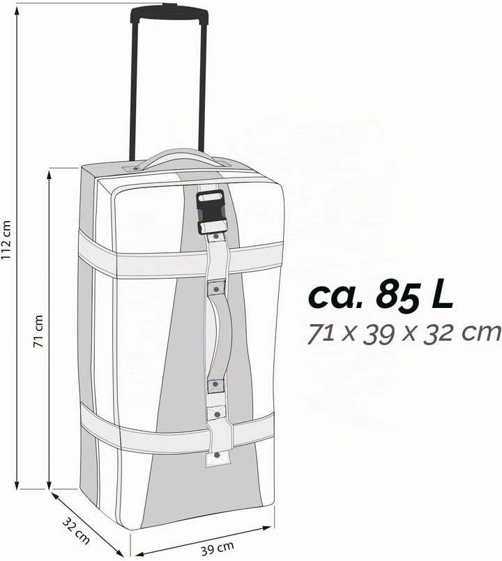 BoGi Bag Reisetrolley Koffer Schwarz Grün L, Schwarz Gr&amp;