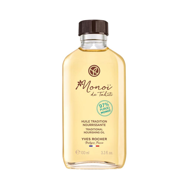 Yves Rocher Monoï Traditionelles Pflege-Öl 100 ml | pflegendes Feuchtigkeitsöl für Haut & Haare mit