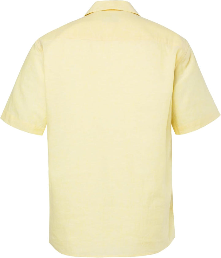 JP 1880 Herren grosse Grössen Übergrössen Menswear L-8XL Hemd, Halbarm, Leinenmix, Kubakragen, Moder