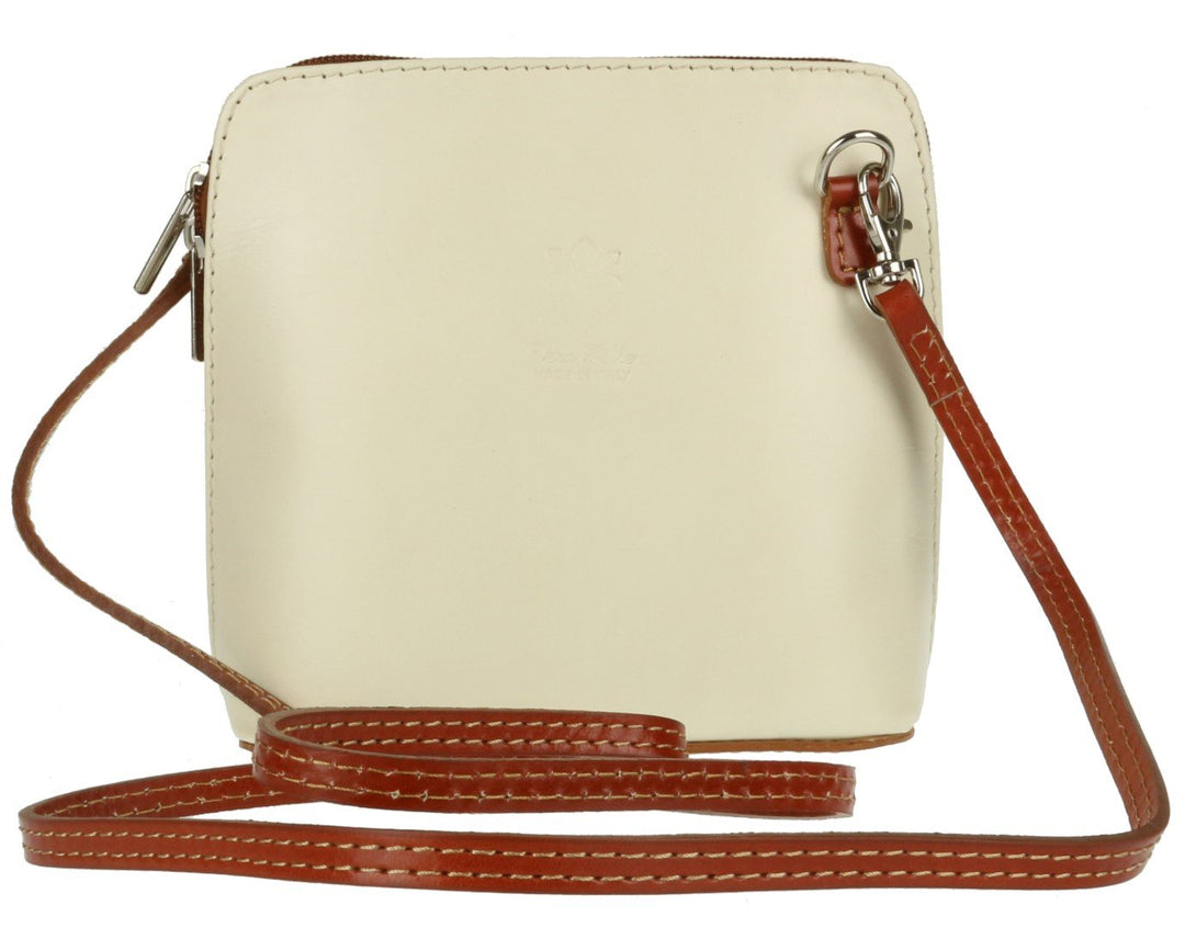Girly Handbags Steife Umhängetasche aus Leder mit Schlangenhautmuster W 17, H 17, D 8 cm (W 6, H 6,