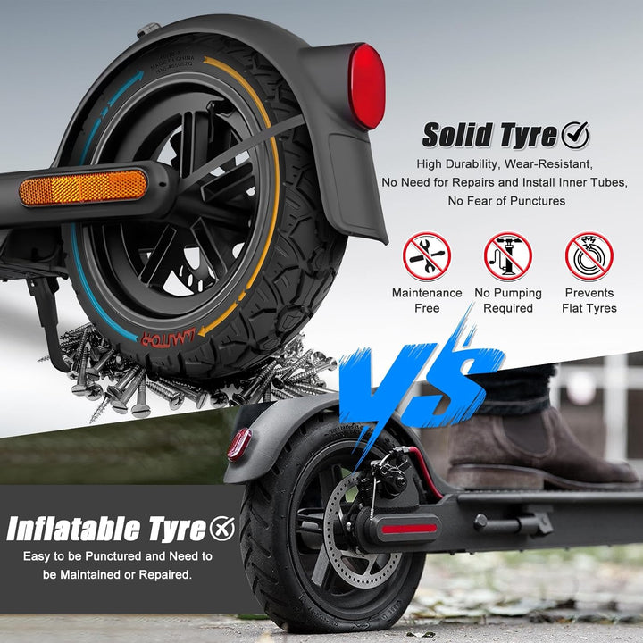 60/70-7.0 Reifen Offroad für Xiaomi 4 Pro Vollgummireifen E-Scooter (1. Gen), Abriebfeste & Pannensi