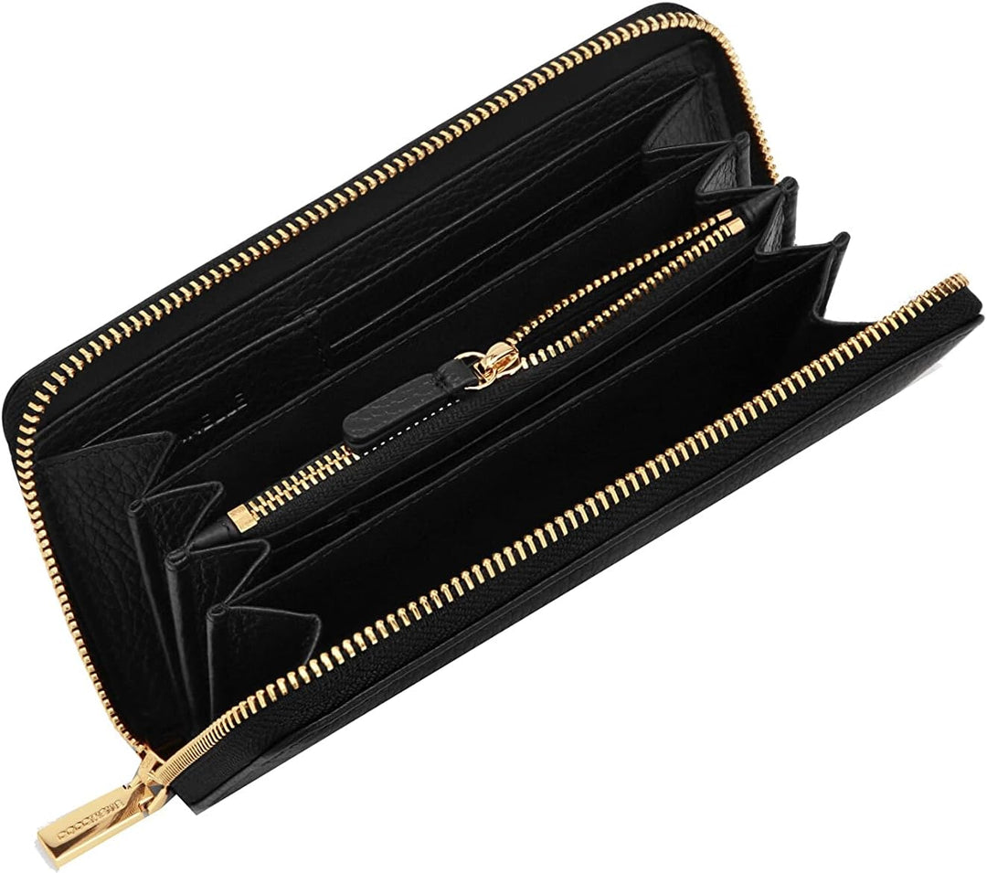 COCCINELLE Metallic Soft Wallet Grained Leather Noir Noir Einheitsgrösse, Noir Einheitsgröß