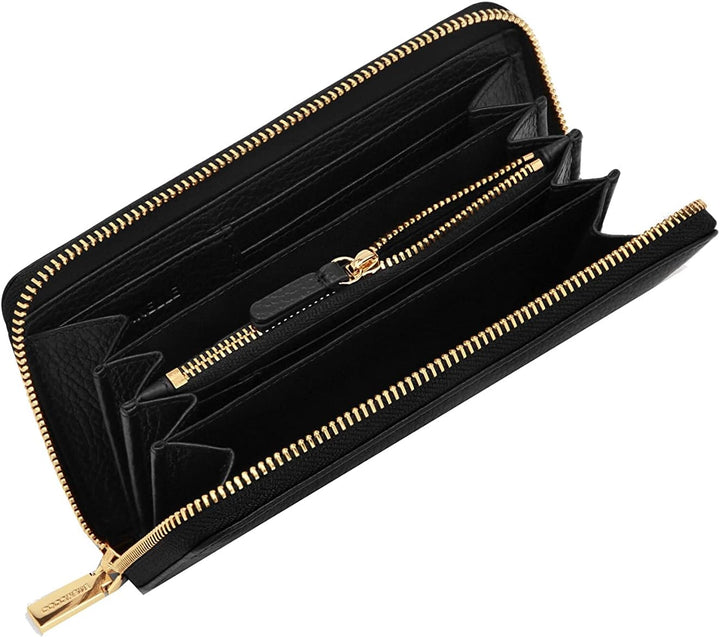 COCCINELLE Metallic Soft Wallet Grained Leather Noir Noir Einheitsgrösse, Noir Einheitsgröß