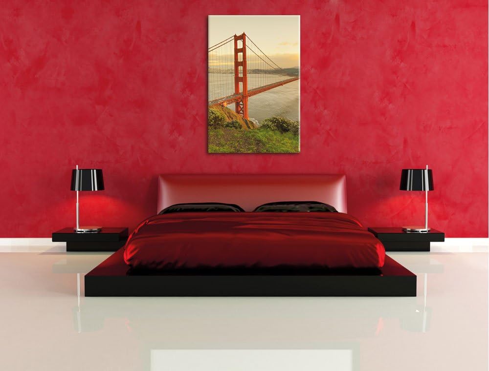Pixxprint Golden Gate Bridge San Francisco als Leinwandbild/Grösse: 100x70 / Wandbild/Kunstdruck/fer