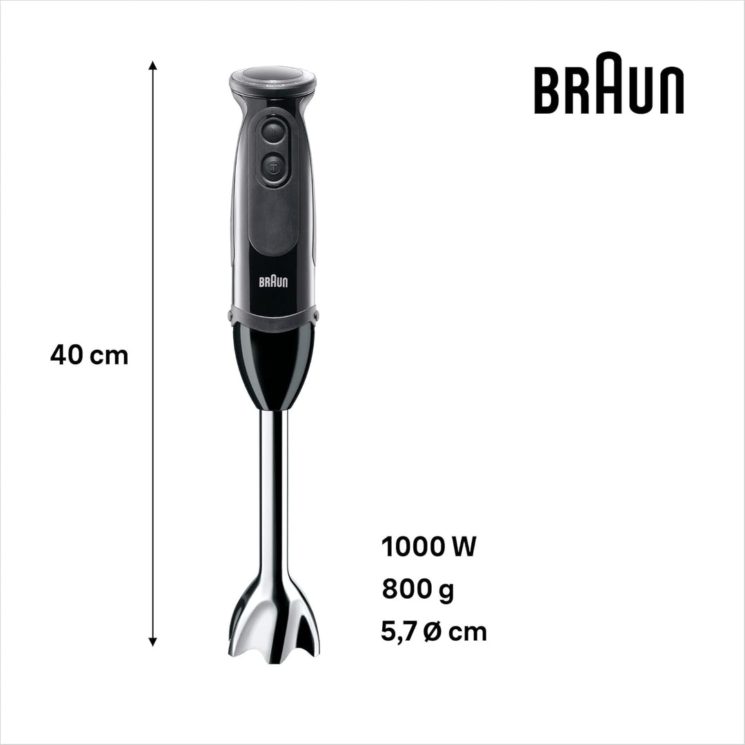 Braun Household MultiQuick 5 MQ 5237 BK Standmixer 0,5 l Stabmixer Schwarz 1000 W 1000 W 5237BK | 4