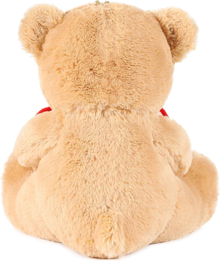BRUBAKER Teddy Plüschbär mit Herz Rot Beige - Du bist das Beste was Mir je ... - 25 cm - Teddybär Pl
