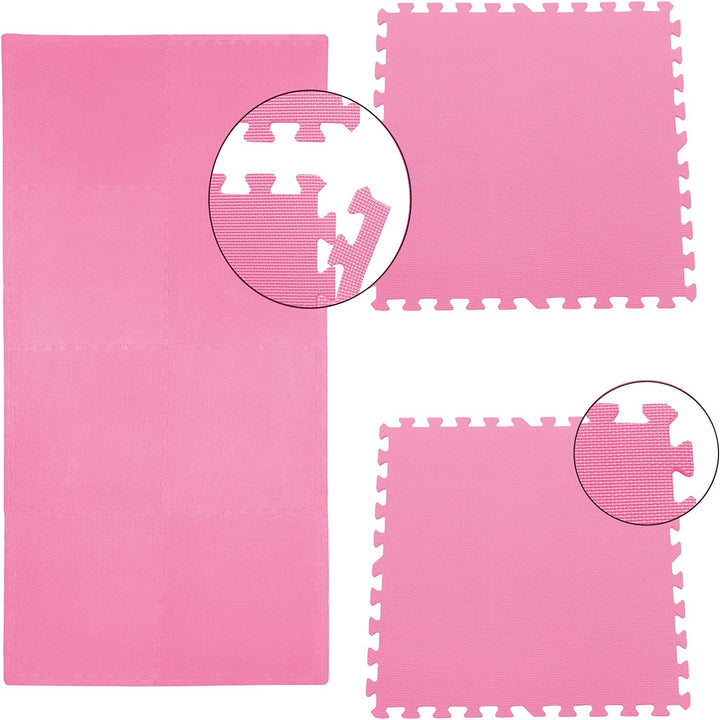 Sporttrend 24® 4 Schutzmatten + 8 Randstücke Set 60x60x1cm | 1,44qm | Bodenschutzmatte Unterlegmatte
