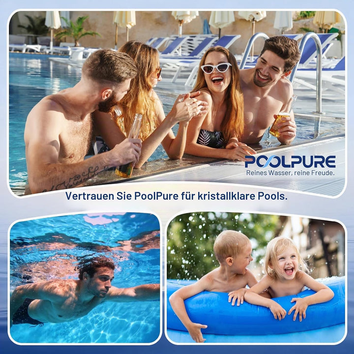 POOLPURE 12 Stück filter für Typ A oder C, kompatibel mit Intex 29000E/59900E, Easy Set Poolfilter,