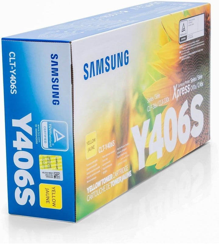 Original Samsung CLT-Y406S / Y406S, für Xpress SL-C 460 W Premium Drucker-Kartusche, Gelb, 1000 Seit
