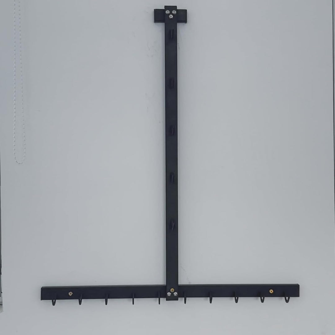 KORIKAHM Lat Pulldown Attachments Storage Rack, Wall Mounted Lat Pull Down Bar Organizer with Heavy
