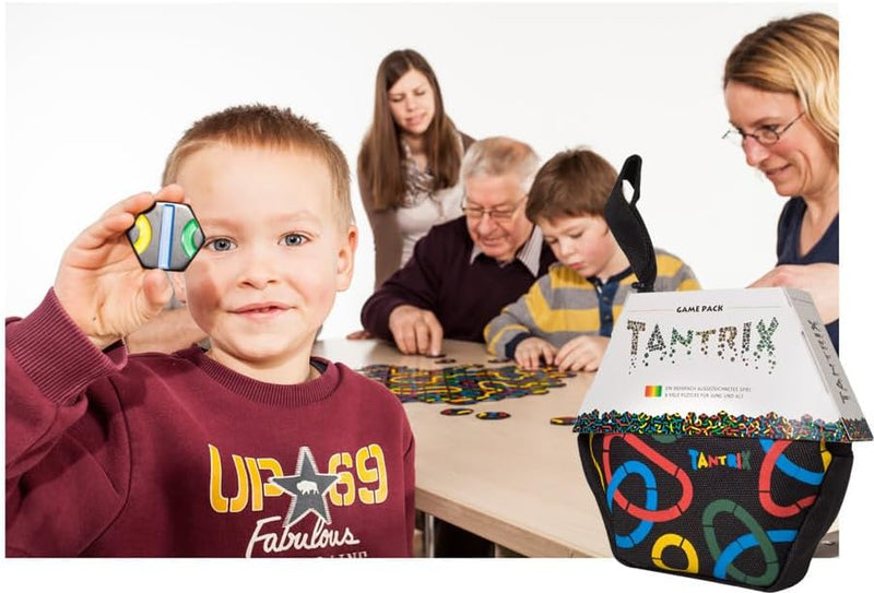 Tantrix 53001 Game Pack Strategiespiel und Puzzle, Schwarze Spielsteine Single, Single