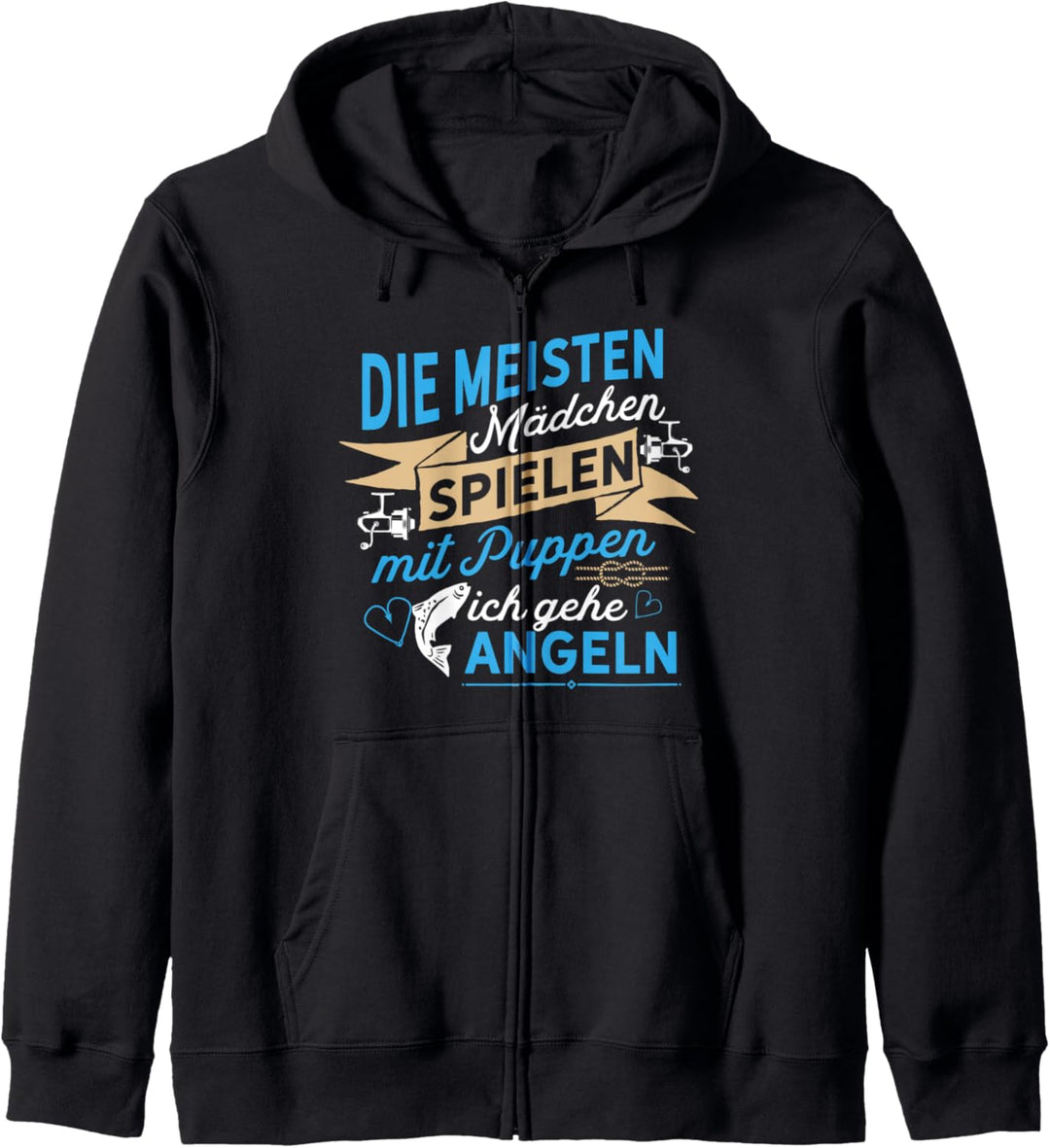 Lustiger Anglerin Spruch - Ich gehe lieber angeln Kapuzenjacke