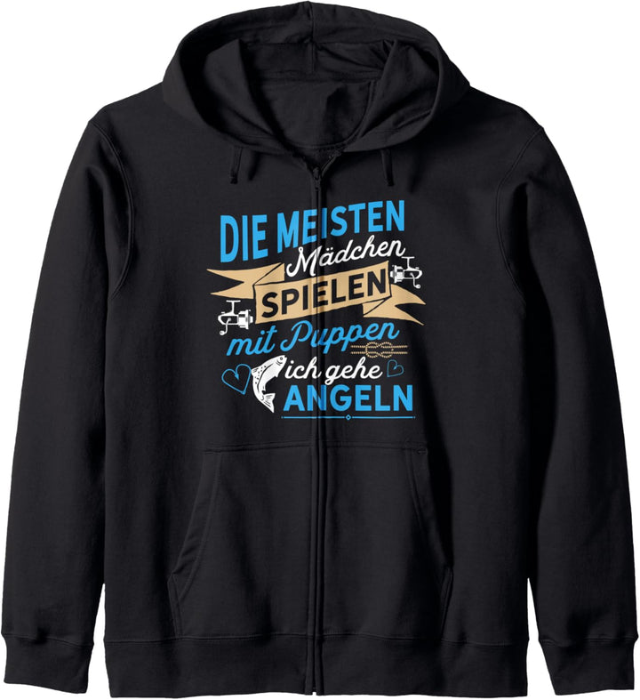 Lustiger Anglerin Spruch - Ich gehe lieber angeln Kapuzenjacke