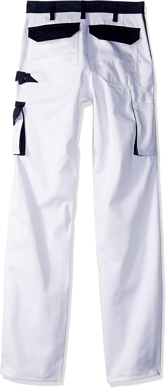 Mascot Unisex Hose Torino Trousers Hose 90C68 Marine/Kornblau (1er Pack) 70 Weiss/Marine, 70 Weiss/M