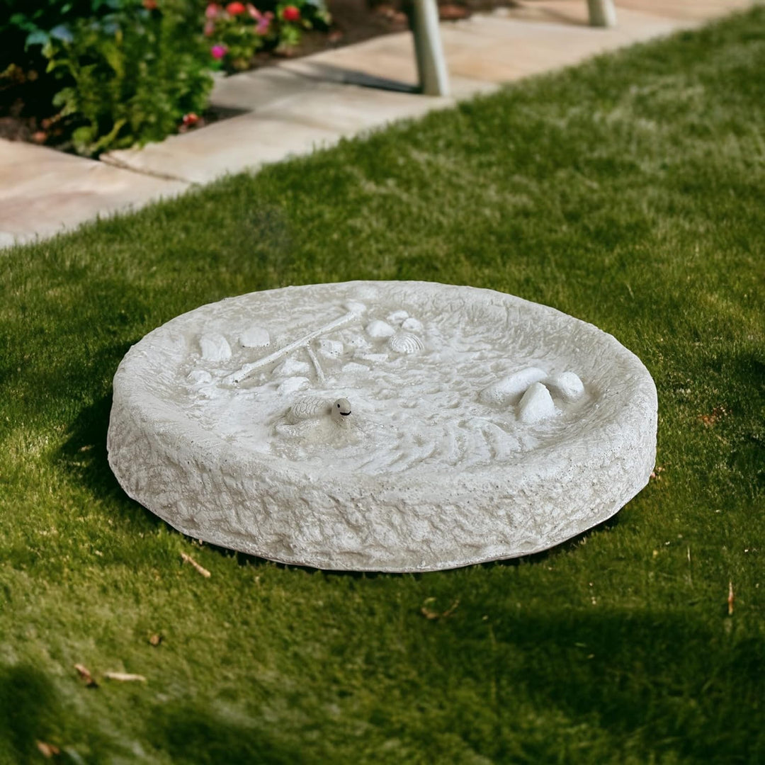 Radami Vogeltränke Vogelbad Wasserstelle Vogelbecken Schildkröte GRAU ca.4,6kg