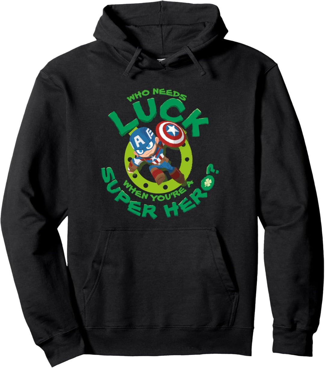 Marvel Captain America St. Patrick's Day Lucky Super Hero Pullover Hoodie