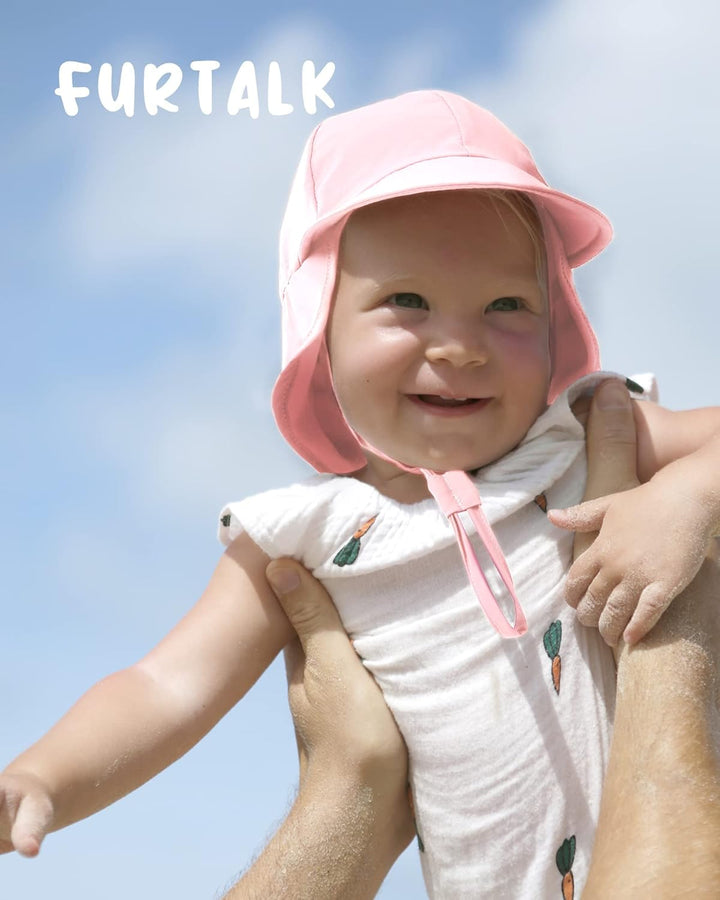 FURTALK Baby Sonnenhut mit Nackenklappe Kleinkind Kinder UPF 50+ Einstellbare Jungen Mädchen UV-Schu