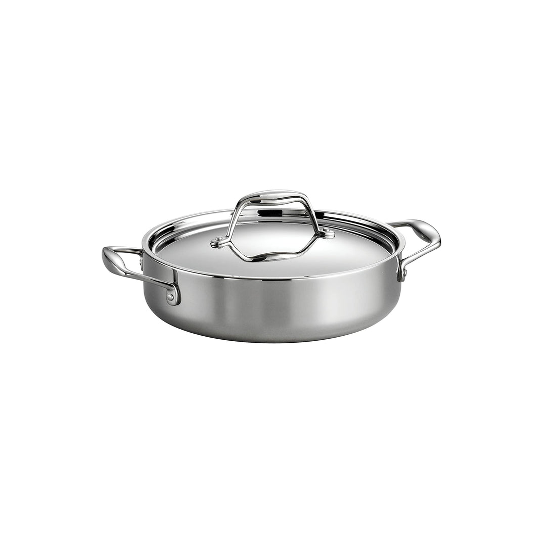 Tramontina 80116/009DS Gourmet Stainless Steel Induction-Ready Tri-Ply Clad, NSF-Certified 3 Quart C